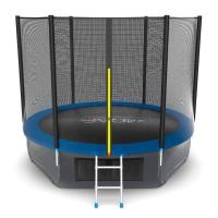 Батут с внешней сеткой и лестницей EVO JUMP External 10ft (Blue) + нижняя сеть